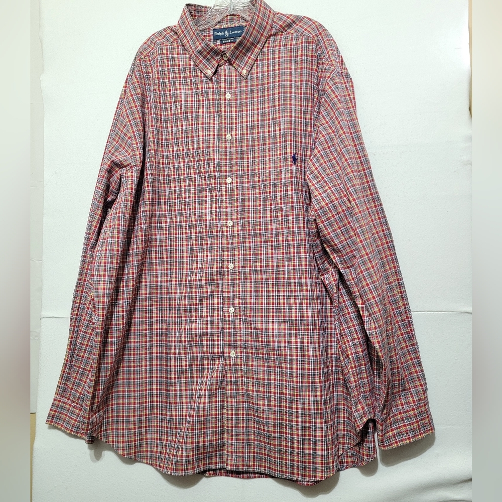 Polo Ralph Lauren Big & Tall Classic Fit Men Big And Tall 3xlt Plaid Button Down